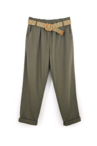 Capri bukser med bælte