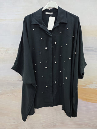 Bluse med rhinsten XXL-XXXL